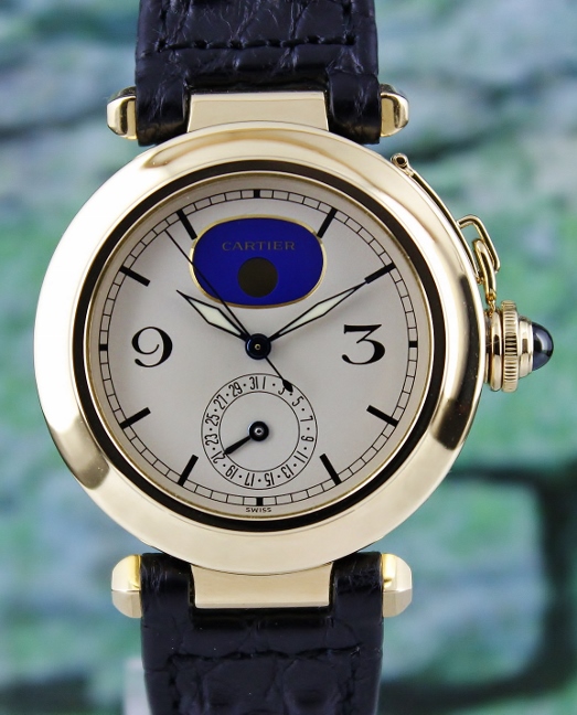 (image for) RARE FIND CARTIER 18K YELLOW GOLD PASHA MOON PHASE